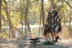 Uncle Shane with smoking ceremony