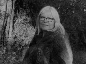 Black and white image of Aunty Angela ten buuren