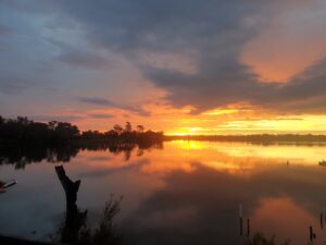Image of Nagambie lake at sunset