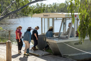 boarding a boat