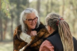 image of lady in possum skin cloak